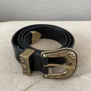 Western leather belt